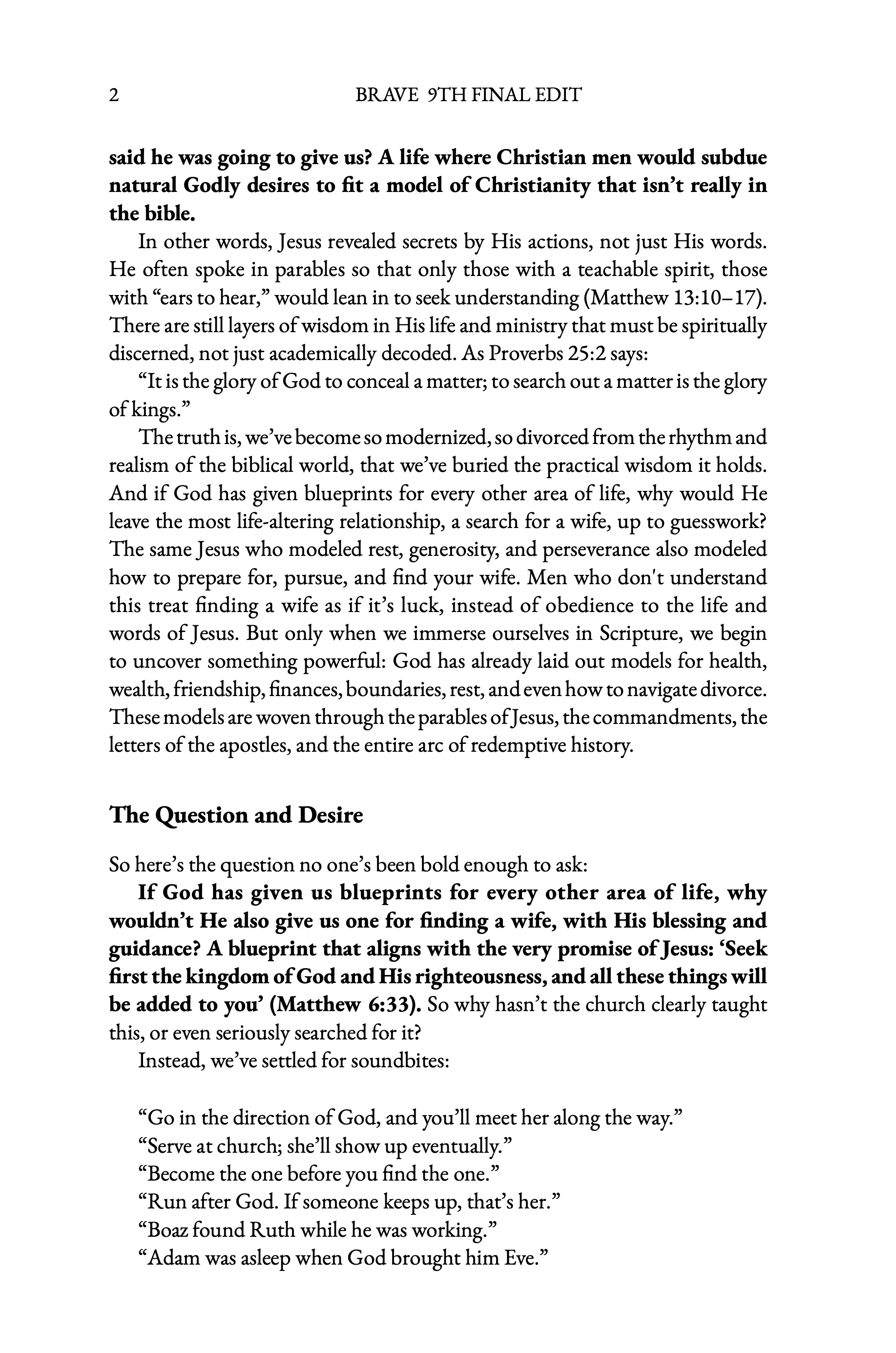 (Ebook) BRAVE: How Does A Man Find the Wife God Designed for Him?